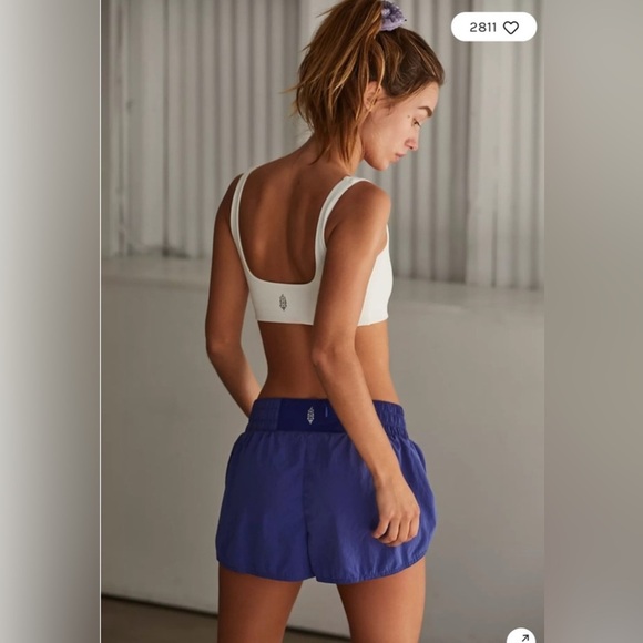 NWT FREE PEOPLE - Trail Angel Lightweight Running Shorts in Royal Blue - Picture 13 of 13